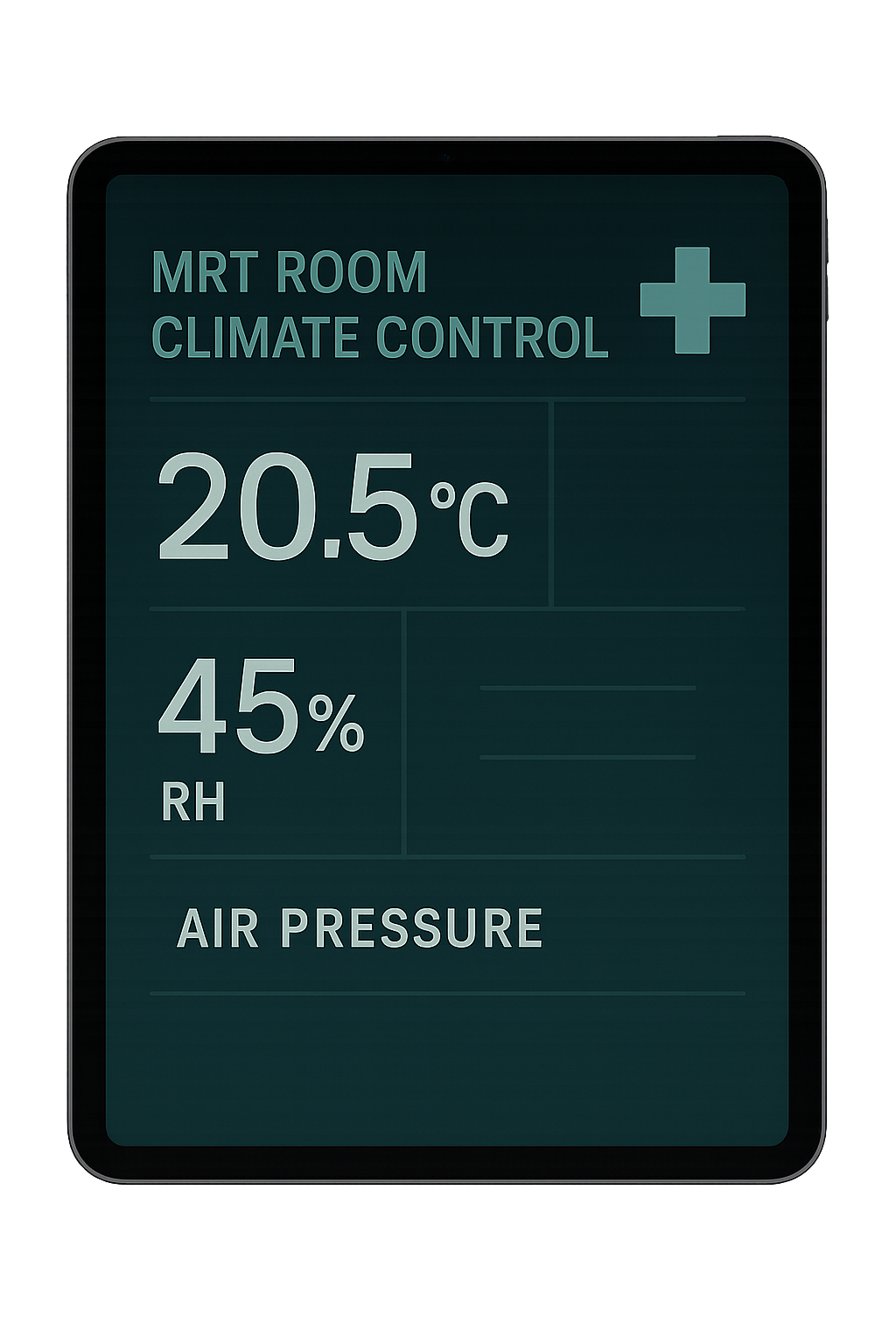 Magnetresonanztomographie-basiertes Monitoring für HVAC-Anlagen auf Tablet